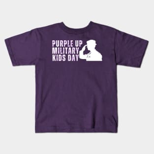 PURPLE UP MILITARY KIDS DAY Kids T-Shirt